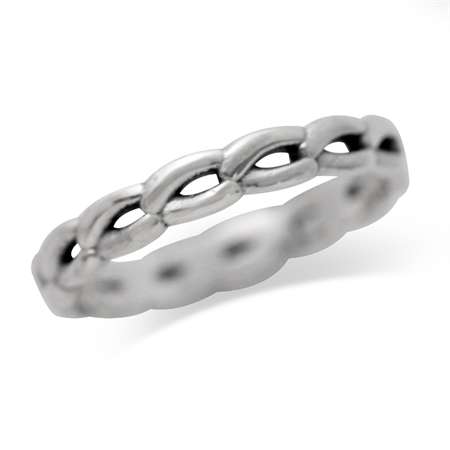 925 SOLID STERLING SILVER TINY RING - ETERNITY - SIZE 3 / F