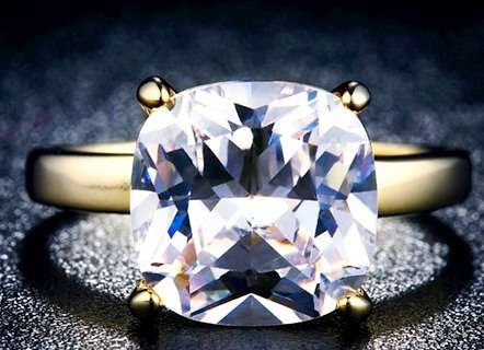 Magnificent! 4.2ct Cr.Diamond Solitaire Engagement Ring - Size 9 / S / 19mm