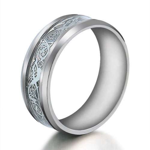 Intricate CELTIC DRAGON 316L Solid stainless steel band Ring - Size 11 / W