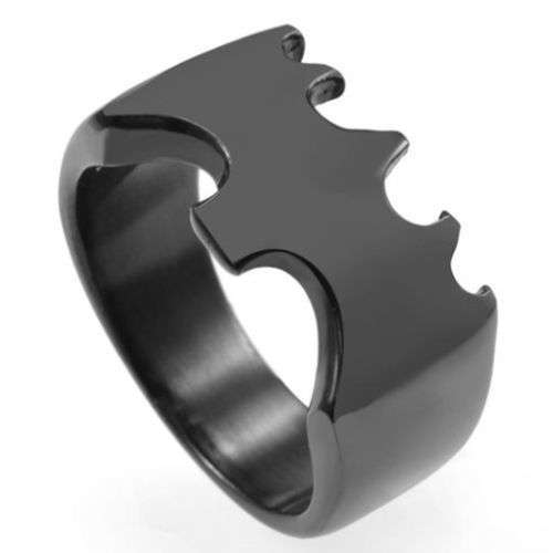 BLACK Batman Ring - Size 9 / S