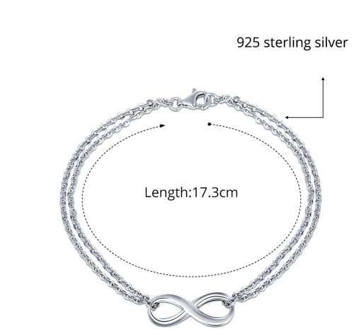 INFINITY 925 SOLID STERLING SILVER BRACELET
