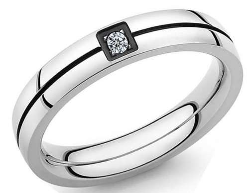 LAST ONE FOR CHRISTMAS!!! 316L Stainless Steel ring 5MM with CZ. Size 11 / W / 20.5mm