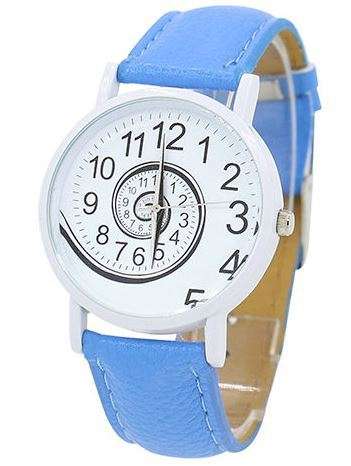 Blue Illusion Spiral Wrist Watch Quartz Analog