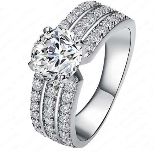 EXTRAORDINARY! BRILLIANT CUT 1.24CT CR.DIAMOND CHANNEL ENGAGEMENT RING - Size 7/O