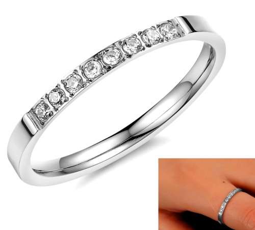ACCENT BANDS! BUY TWO TO ENHANCE YOUR WEDDING RING. 316L STAINLESS STEEL. SIZE 4/I