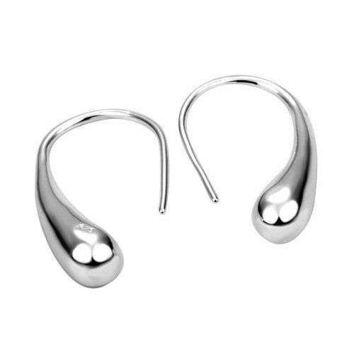 EXQUISITE! MODERN TEARDROP HOOK EARRINGS S925 SILVER