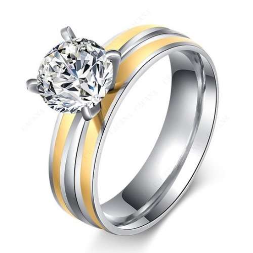 Lovely Solitaire 1.00ct White Zircon Engagement Ring - Size 8 / P+ / 18.0mm