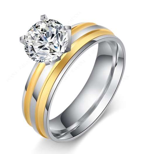 Beautiful Solitaire 1.00ct White Zircon Engagement Ring - Size 9 / R+ / 19.0mm