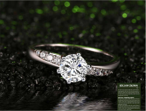 Exquisite! 1.46ct Cr.Diamond and Accents Engagement Ring - Size 8 / P+ / 18.0mm