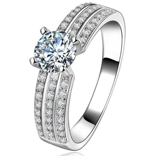 EXTRAORDINARY! BRILLIANT CUT 1.24CT CR.DIAMOND CHANNEL ENGAGEMENT RING - Size 8/Q
