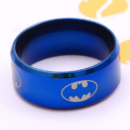 SUPERHERO!! BLUE Batman Ring 10mm- Size 7 / N+ / 17.3mm diameter