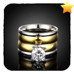 1.00ct White Zircon Engagement Ring and Wedding Band Set - Size 9 / R+ / 19.0mm