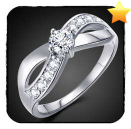 INFINITY! BEAUTIFUL 0.25CT SOLITAIRE CR.DIAMOND ENGAGEMENT RING - Size 6 / L and a Half