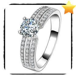 EXTRAORDINARY! BRILLIANT CUT 1.24CT CR.DIAMOND ENGAGEMENT RING - Size 8/Q