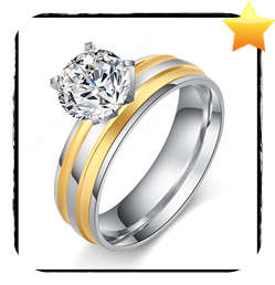 Beautiful Solitaire 1.00ct White Zircon Engagement Ring - Size 9 / R+ / 19.0mm