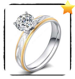 Gorgeous Solitaire 1.00ct White Zircon Engagement Ring - Size 7 / N+ / 17.3mm