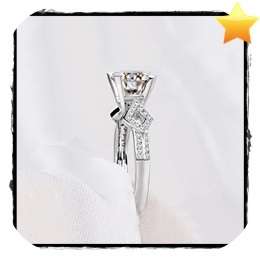 Exclusive! 1.24ct Cr.Diamond and Accents Engagement Ring - Size 9 / S / 19mm