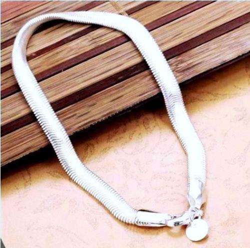 SILKY SMOOTH! 19cm HERRINGBONE BRACELET S925 SILVER