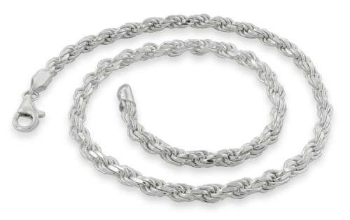 SO PRETTY! 19cm ROPE CHAIN BRACELET S925 SILVER