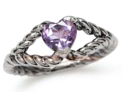 ~FREE SHIPPING~ Genuine, REAL, Solid, 925 Sterling Silver Ring, Natural Amethyst. Size 10/U