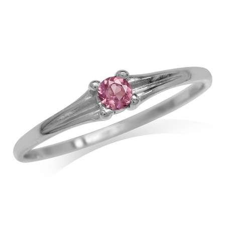 ~~*STER-LING-SIL-VER*~~ Genuine, REAL, Solid, 925 Sterling Silver Ring, Natural Rhodolite. Size 7/N+