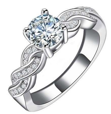 ENCHANTING 1.01CT CR.DIAMOND PAVE SWIRL ENGAGEMENT RING - Size 9 / R+ / 18.9mm