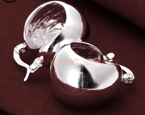 WIDE DOME SHAPED CUFF EARRINGS S925 SILVER