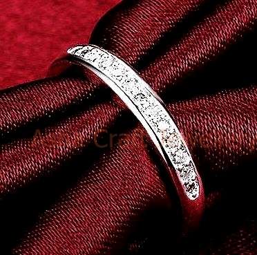 SEMI-ETERNITY RING S925 SILVER - SIZE 7 / O / 17.3mm diameter