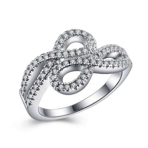 ASHA CRAFT: Sensual Swirling Pave 0.64ct. Cr.Diamond Engagement Ring. Size 7 / N+ / N ½