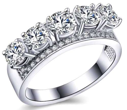 ASHA CRAFT: Stylish and Striking 2.70ct. Cr.Diamond Engagement Ring. Size 7 / O