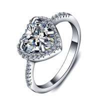 Genuine, REAL, Solid 925 Sterling Silver Ring, Sparkling White CZ. Size 8 / P+