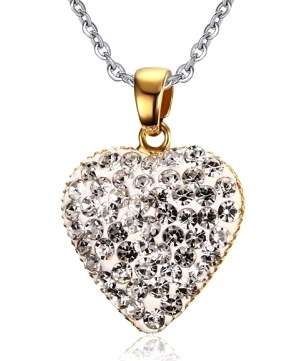 Asha Craft: Beautiful Golden 316L Stainless Steel Shambala Crystal NECKLACE