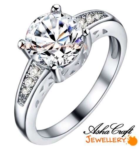 **ASHA CRAFT** Breathtaking 2.09ct Cr.Diamond Designer Solitaire Ring - Size 7 / O / 17.4mm