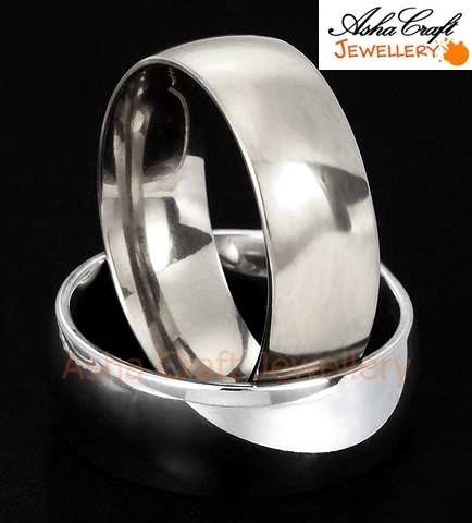 7mm MENS Stainless Steel Comfort Fit Wedding Band. Ring size 10 / T+ / 19.8mm