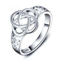 Genuine, REAL, Solid 925 Sterling Silver Ring, Celtic Triquetra. Size 8 / P+