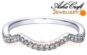 GORGEOUS!! 0.90ct Cr.Diamond Curved Accent Wedding Band - Size 7 / O