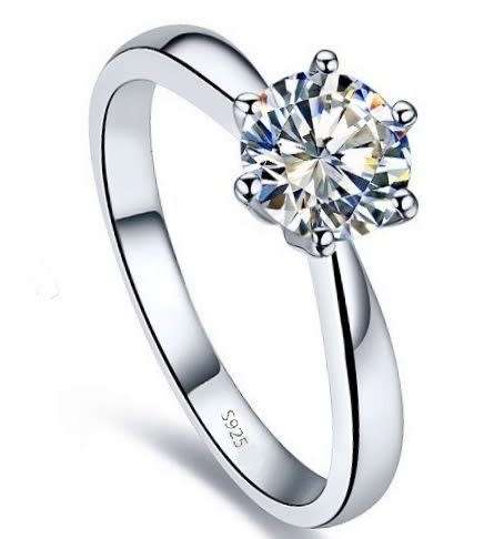 GORGEOUS! Sparkling Solitaire 0.85ct Cr.Diamond Engagement Ring - Size 9/R+/19mm