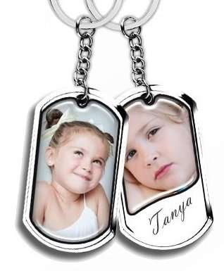 Stainless Steel Photo Keychain | Free Engraving