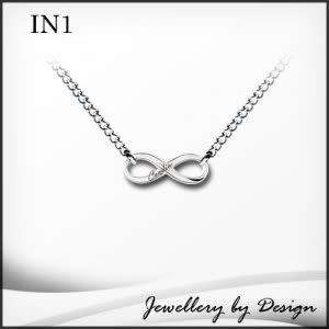 INFINITY Name Pendant 60cm Chain Necklace Quality Stainless Steel + FREE ENGRAVING