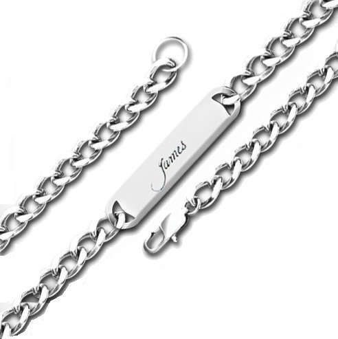 Men's Classic ID Name Bracelet | Free Engraving