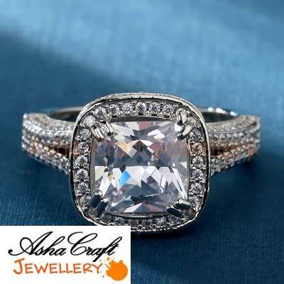 **R3200.00** Unbelievable!! 210 Sparkling Accents & 3.87ct Cr.Diamond Designer Ring - Total 5.97ct!!