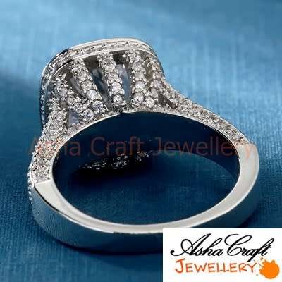 **R3200.00** Unbelievable!! 210 Sparkling Accents & 3.87ct Cr.Diamond Designer Ring - Total 5.97ct!!