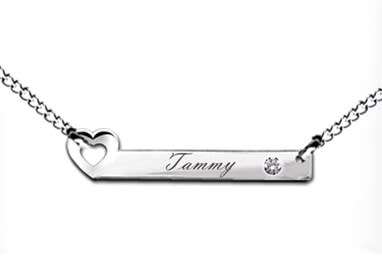 Name Pendant 50cm Chain Necklace Quality Stainless Steel + FREE ENGRAVING