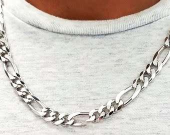 *CHRISTMAS GIFTS* Mens THICK 6mm Figaro Necklace Chain - 66cm length