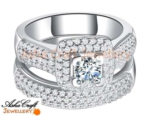 Breathtaking 1.53ct Cr.Diamond Designer Halo Engagement Ring - Size 8/Q/18mm