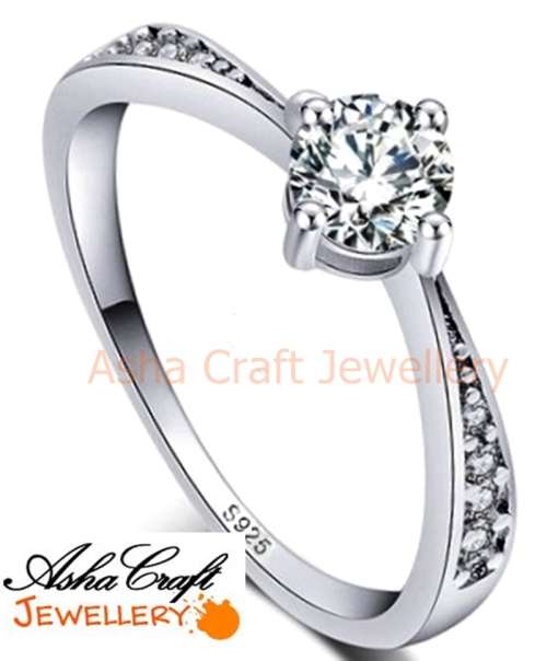 FIT FOR A PRINCESS - Petite 0.51ct Cr.Diamond and Accents Solitaire Ring Size 6/M/16.3mm