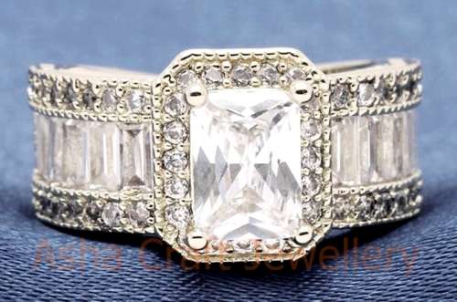 Magnificent! 4.30ct Cr.Diamond Designer Radiant Cut Engagement Ring - Size 6 / L+