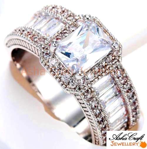 **R3200.00** Magnificent! 4.30ct Cr.Diamond Designer Radiant Cut Ring - Size 6 / L+