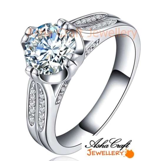 Beautiful! Sparkling 1.70ct Cr.Diamond Brilliant Cut Designer Ring - Size 9 / S / 19mm