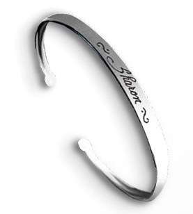 Ladies Thin Cuff Bangle | FREE ENGRAVING